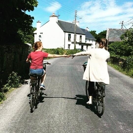 Grace & on bikes