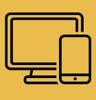 computerphone icon golden bkgd